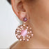 Boucles oreilles rondes dropstone