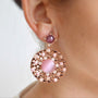 Boucles oreilles rondes dropstone