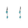 Boucles oreilles longues turquoise