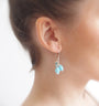 Boucles d'oreilles grappe turquoise