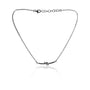 Collier noeud argent femme