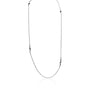 Sautoir noeuds argent femme