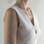 Collier médaille argent ovale personnalisé femme
