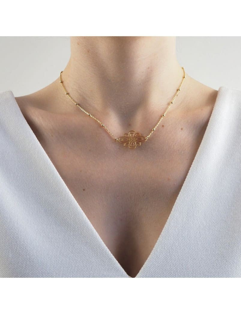Collier losange vermeil femme