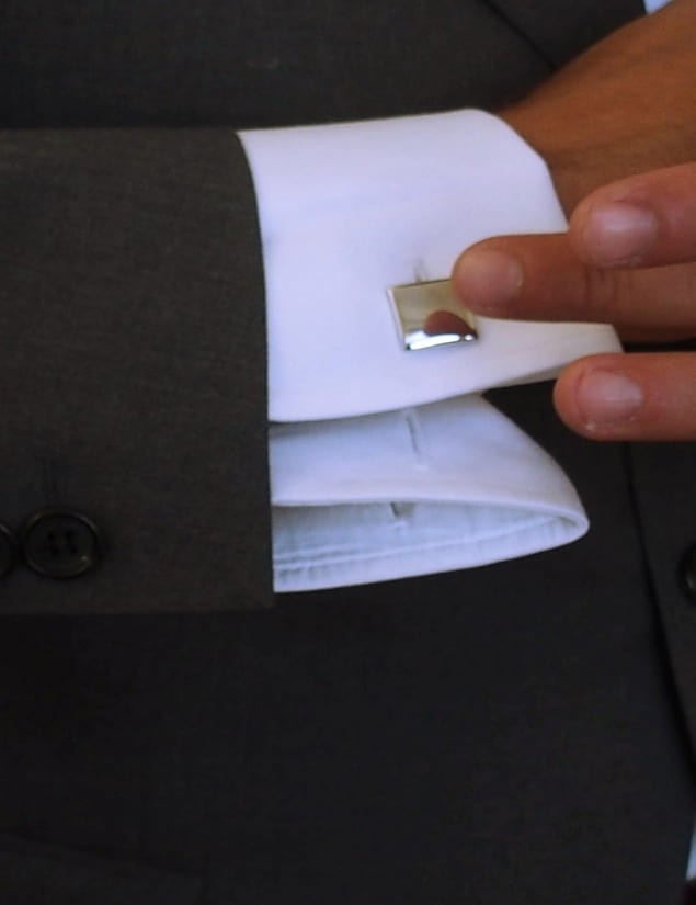 Boutons de manchette carré personnalisé homme