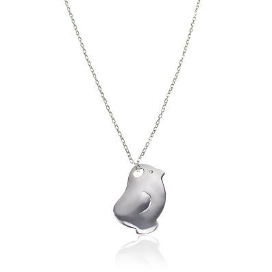 Collier poussin argent enfant