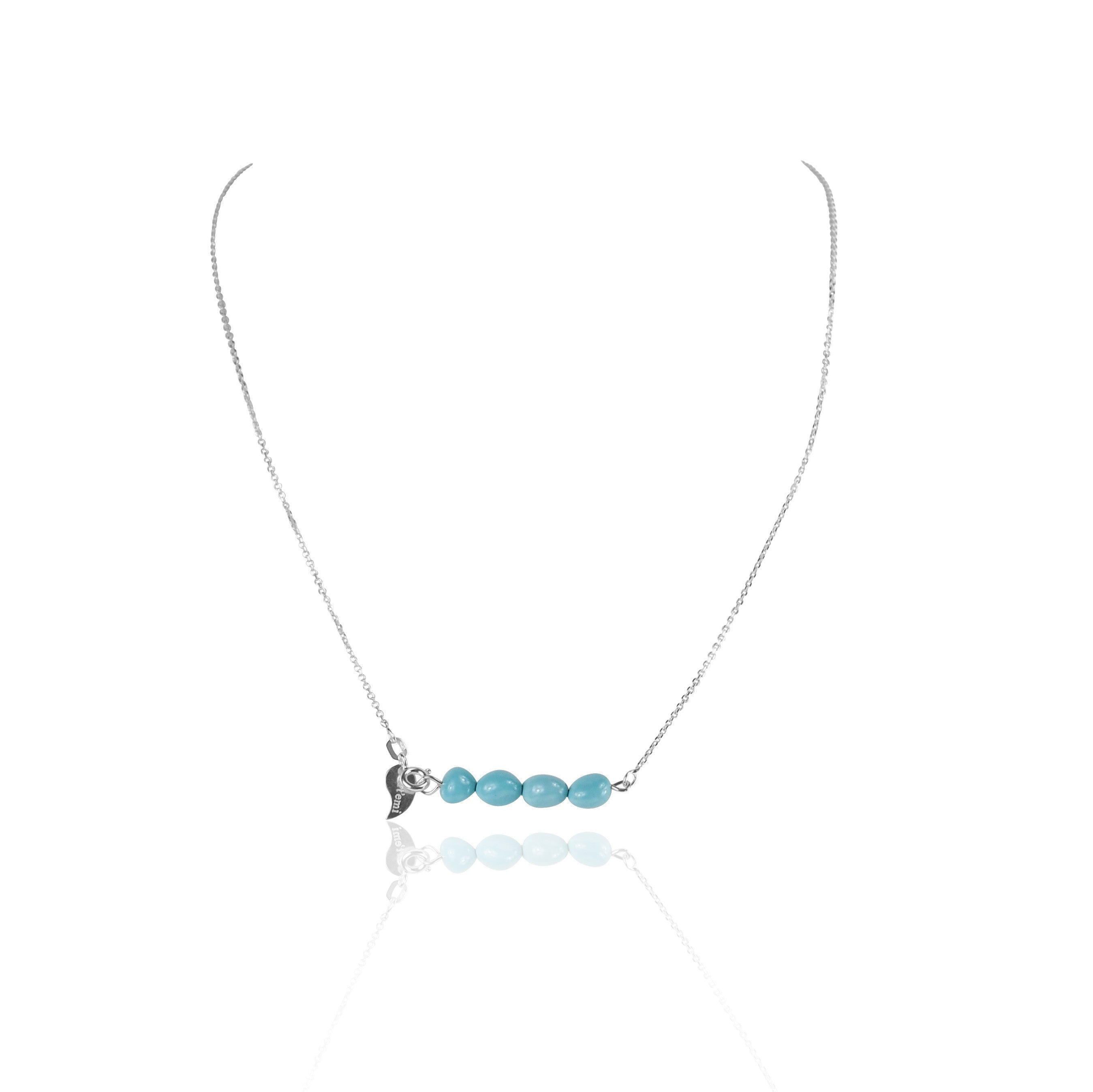 Collier barrette turquoise femme