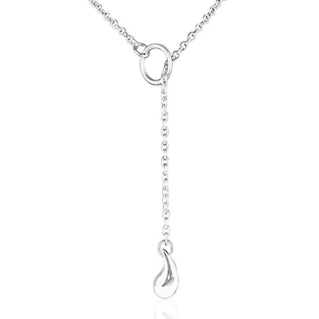 collier pendule goutte argent personnalisé femme
