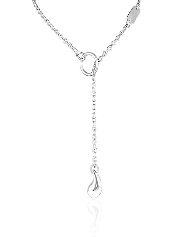 collier pendule goutte argent personnalisé femme