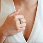 Bague goutte argent femme
