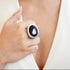 Bague agate noire argent femme