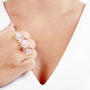 Bague argent rose quartz femme
