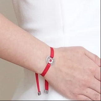 Bracelet médaille étoile femme
