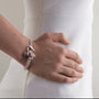 Bracelet trèfle nacre argent personnalisé femme