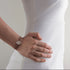 Bracelet médaille argent personnalisé femme