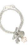 Bracelet trèfle nacre argent personnalisé femme