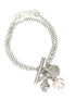 Bracelet trèfle nacre argent personnalisé femme