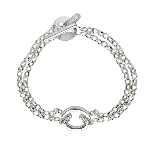 Bracelet double argent femme
