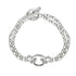 Bracelet double argent femme