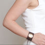 Bracelet de manchette en cuir femme
