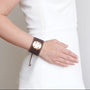 Bracelet de manchette en cuir femme