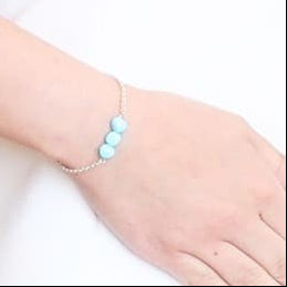 Bracelet argent turquoise femme