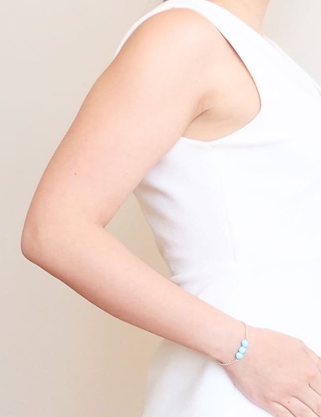 Bracelet argent turquoise femme