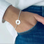 Bracelet cible cœur argent à graver femme