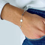 Bracelet pastille initiale à graver femme