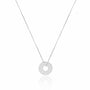 Collier cible argent à graver femme 35 mm