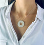 Collier cible argent à graver femme 35 mm