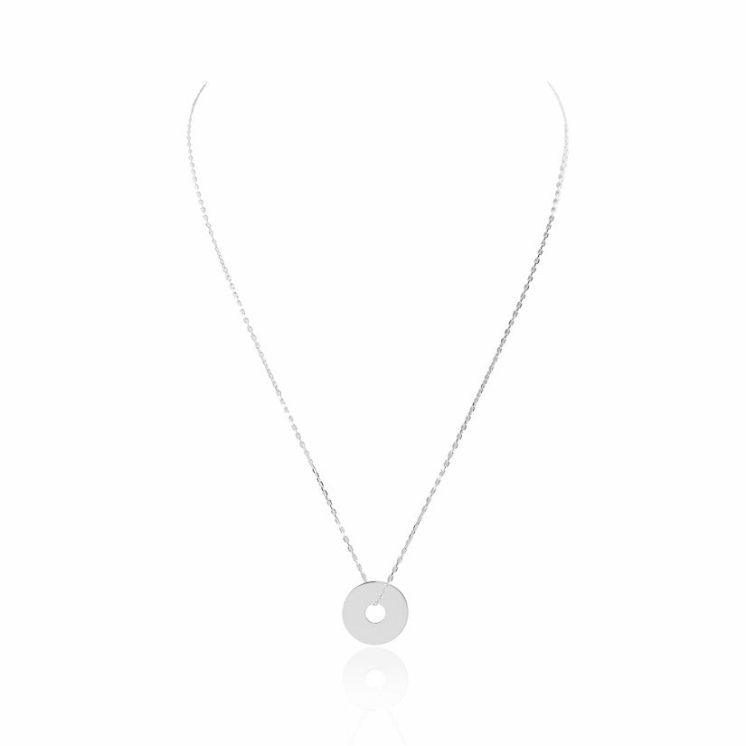 Collier cible argent à graver femme 20 mm