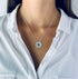 Collier cible argent à graver femme 20 mm
