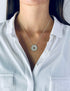 Collier cible argent à graver femme 20 mm