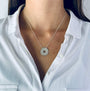 Collier cible argent à graver femme 20 mm