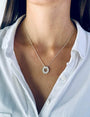 Collier cible argent à graver femme 15 mm