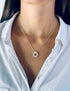 Collier cible argent à graver femme 15 mm