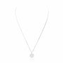 Collier médaille ronde argent gravure femme 15 mm