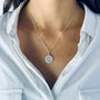 Collier médaille bohème argent à graver femme