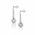 Boucles d'oreilles pendantes cercle argent