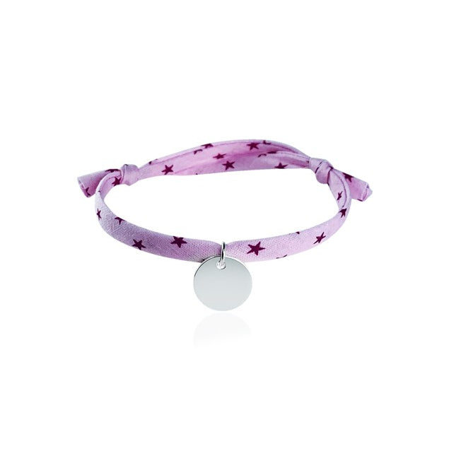 Bracelet Liberty médaille personnalisée 15 mm femme