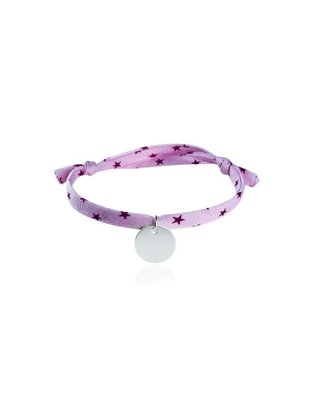 Bracelet Liberty médaille personnalisée 15 mm femme