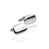 Boutons de manchette rectangle argent personnalisé homme