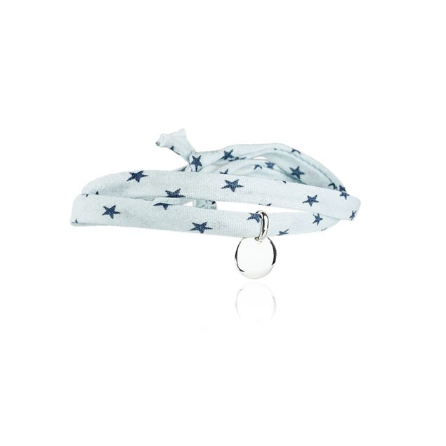 Bracelet Liberty médaille personnalisée 10mm 2 tours femme