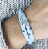 Bracelet Liberty médaille personnalisée 10mm 2 tours femme