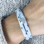 Bracelet Liberty médaille personnalisée 10mm 2 tours femme