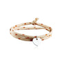 Bracelet Liberty 2 tours cœur argent personnalisé femme