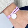 Bracelet Liberty 2 tours médaillon perlé personnalisé femme