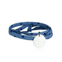 Bracelet Liberty médaille personnalisée 20mm 3 tours femme