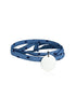 Bracelet Liberty médaille personnalisée 20mm 3 tours femme